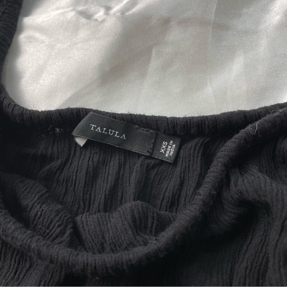 Aritzia Talula peplum off the shoulder top in black - Picture 3 of 5